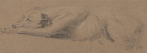 Studio di un cane che dorme da James Ward