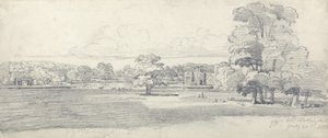 La vecchia sala, Tabley, circondata da parco, 20 luglio 1814