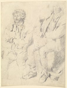Due studi di un uomo seduto da James Ward