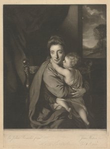 Caroline Curzon (nata Colyear), Lady Scarsdale, e suo figlio, l