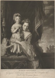 Margaret Georgiana Spencer, (nata Poyntz), Contessa Spencer, e Sua Figlia, Georgiana Cavendish, (nata Spencer), Duchessa di Devonshire