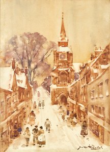 Scena di strada invernale da James Watterston Herald