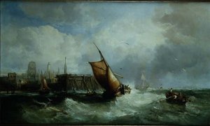 Navi al largo di un porto da James Webb