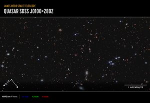 Quasar J0100+2802 da James Webb Space Telescope (NASA)
