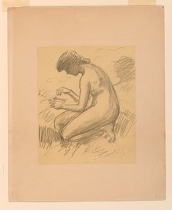 Nudo femminile accovacciato