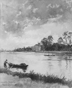 Scena fluviale in Inghilterra da James Wells Champney