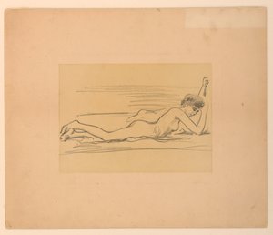 Schizzo di nudo femminile da James Wells Champney