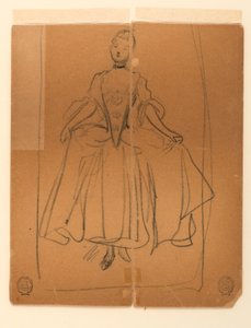Schizzo di donna in costume d