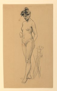 Nudo femminile in piedi