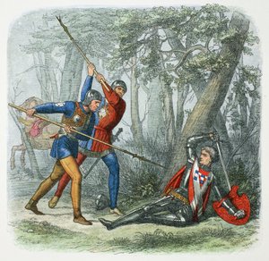 Morte di Warwick il Kingmaker, Battaglia di Barnet, 1471, 1864 da James William Edmund Doyle