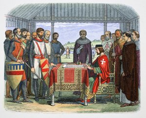 Re Giovanni firma la Grande Carta, Runnymede, Surrey da James William Edmund Doyle