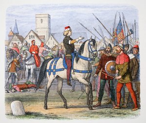 Re Riccardo II incontra i ribelli a Smithfield, Rivolta dei Contadini da James William Edmund Doyle
