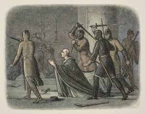Omicidio di Thomas Becket, Cattedrale di Canterbury, 29 dicembre 1170, da Una cronaca dell
