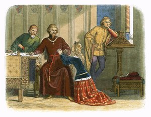 La regina Anna intercede con Gloucester e Arundel per Sir Simon Burley da James William Edmund Doyle