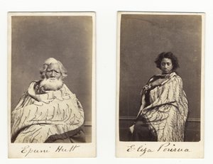 Epuni Hutt ed Eliza Porirua, c.1865 da James Wrigglesworth