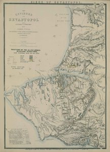 Mappa dei dintorni di Sebastopoli