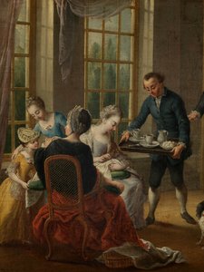 (dettaglio) del Tè del pomeriggio da Jan Anton Garemyn
