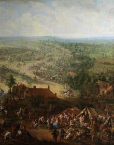 (dettaglio) Scavo del canale di Gand da Jan Anton Garemyn