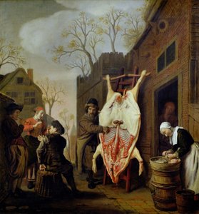 La macelleria (olio su tela) da Jan (1620-76) Victors