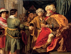 Giuseppe interpreta i sogni del Faraone da Jan (circle of) Tengnagel