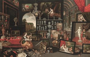Allegoria della vista (olio su tela) da Jan (follower of) Brueghel