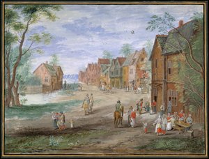 Il plein a Gouda in inverno da Jan (follower of) Brueghel