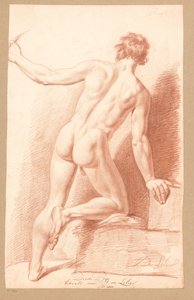 Nudo maschile in piedi, visto di schiena (3° premio 1811) da Jan Adriaan Antonie de Lelie
