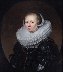 Ritratto di una Signora in un Ovale Dipinto da Jan Anthonisz. van Ravesteyn
