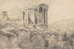 Veduta del Tempio di Vesta a Tivoli da Jan Asselijn (possibly)