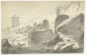 Ponte Molle a Roma (?) da Jan Asselijn