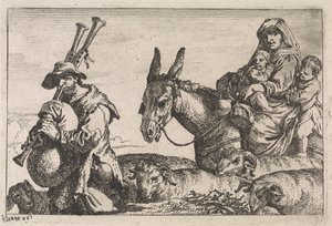 Il suonatore di cornamusa da Jan Baptist de Wael