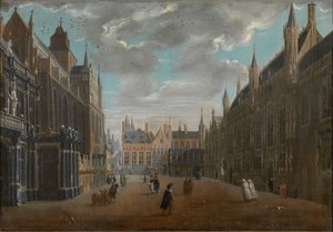 Piazza Burg a Bruges da Jan Baptist van Meunincxhove