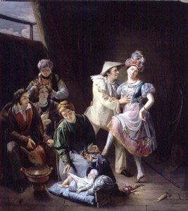 Attori itineranti che si riposano dietro le quinte da Jan Baptiste de Landtsheer