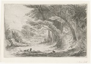 Bordo del bosco con conigli da Jan Bos Wz. (signed by artist)