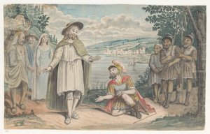 Centurione di Cafarnao inginocchiato davanti a Cristo da Jan Brandes