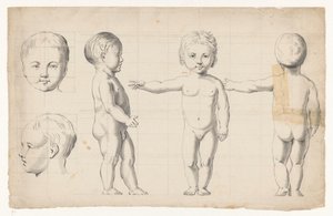 Studi di nudo di un bambino