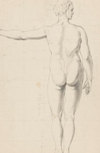 Studi di nudo di donna e uomo, visti di schiena