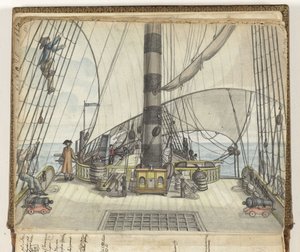 Il ponte di una nave della Compagnia Olandese delle Indie Orientali