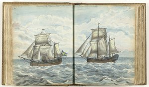Brigantino svedese in mare
