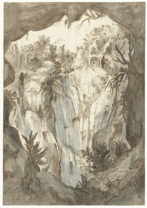 Cascata di Tivoli vista da una grotta da Jan Brueghel (I) (attributed to)