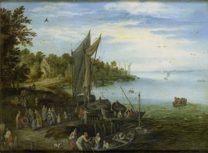 Riva del fiume da Jan Brueghel (I) (copy after)