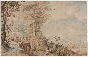 Paesaggio con viaggiatori