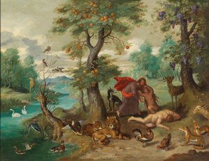 La creazione di Eva da Jan Brueghel the Younger