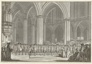 Società Pro Patria nella Nuova Chiesa, 1786 da Jan Bulthuis (signed by artist)