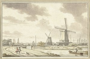 Veduta di Zandhoek, fuori Haarlemmerpoort ad Amsterdam da Jan Bulthuis