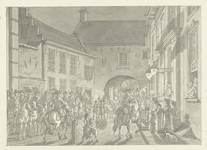 L.P. van de Spiegel portato alla Gevangenpoort, 1795