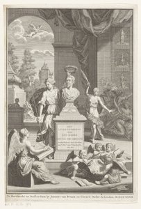 Busto di Ugo Grozio incoronato da Vittoria da Jan Caspar Philips