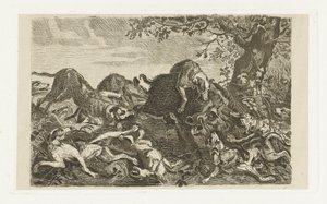 Caccia al cinghiale con cani