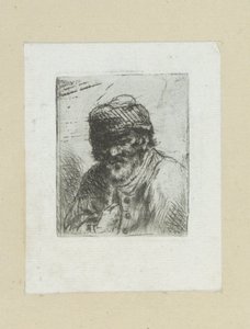 Vecchio barbuto con cappello da Jan Chalon