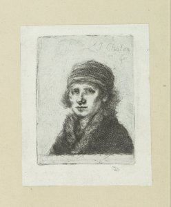 Giovane uomo con colletto di pelliccia da Jan Chalon